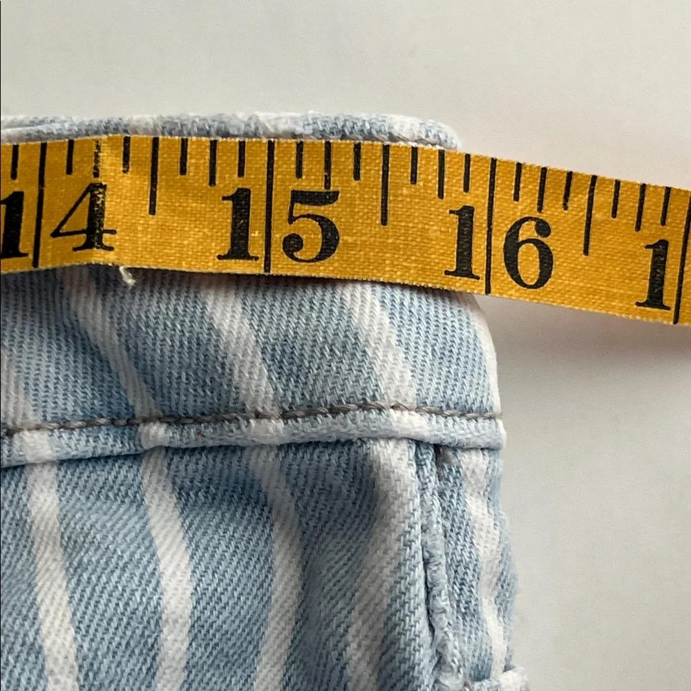 KanCan Signature Ultra High Rise Extreme Flair Light Blue Strip Jeans Women FLAW - Picture 7 of 13